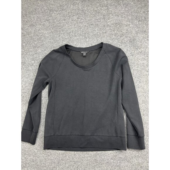 Athleta Tops - Athleta Seasport Sweatshirt Womens Medium Black Scoop Neck Long Sleeve Pullover
